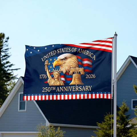 Hillsuren Independence Day flag on a porch or balcony