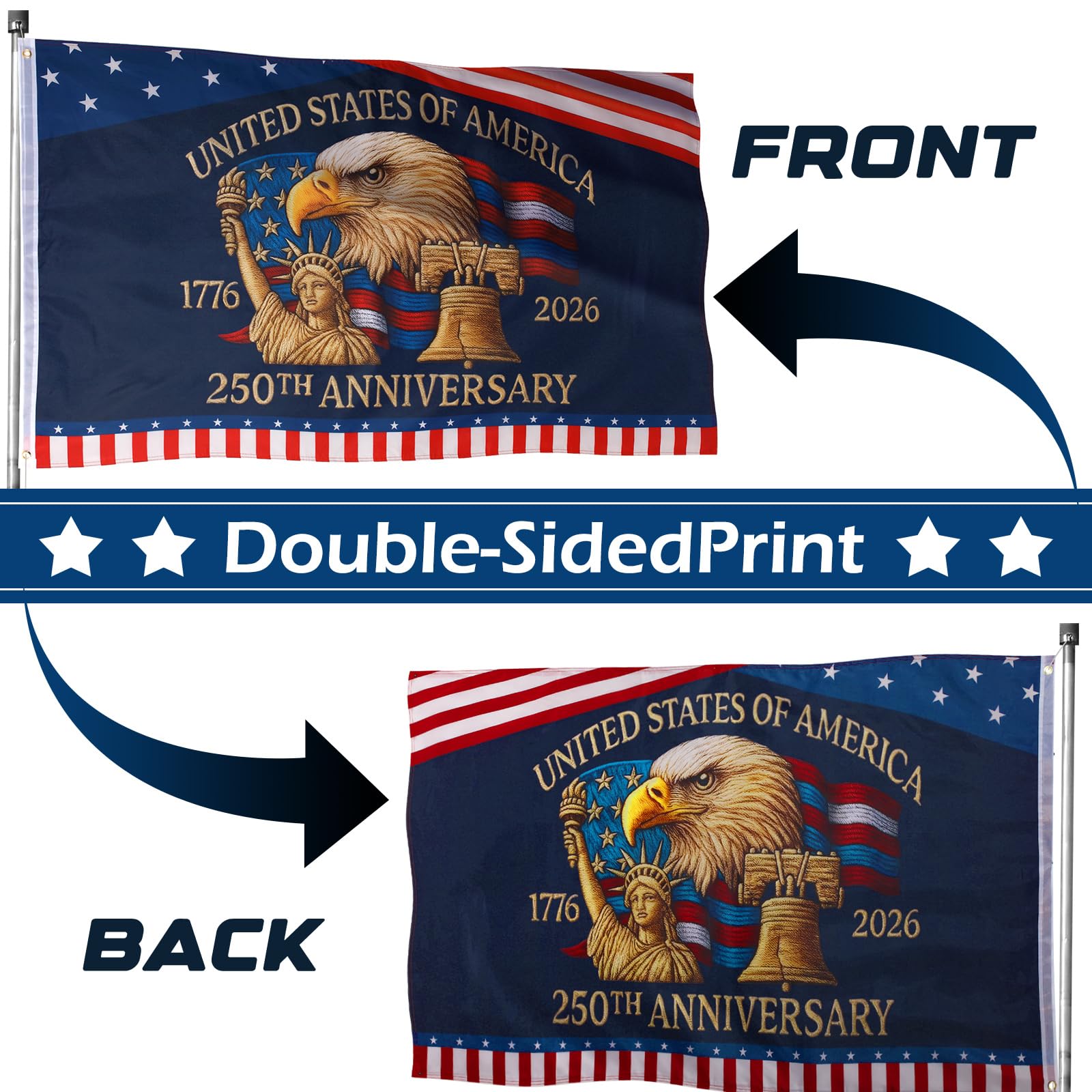 Hillsuren outdoor patriotic banner suited for garden display