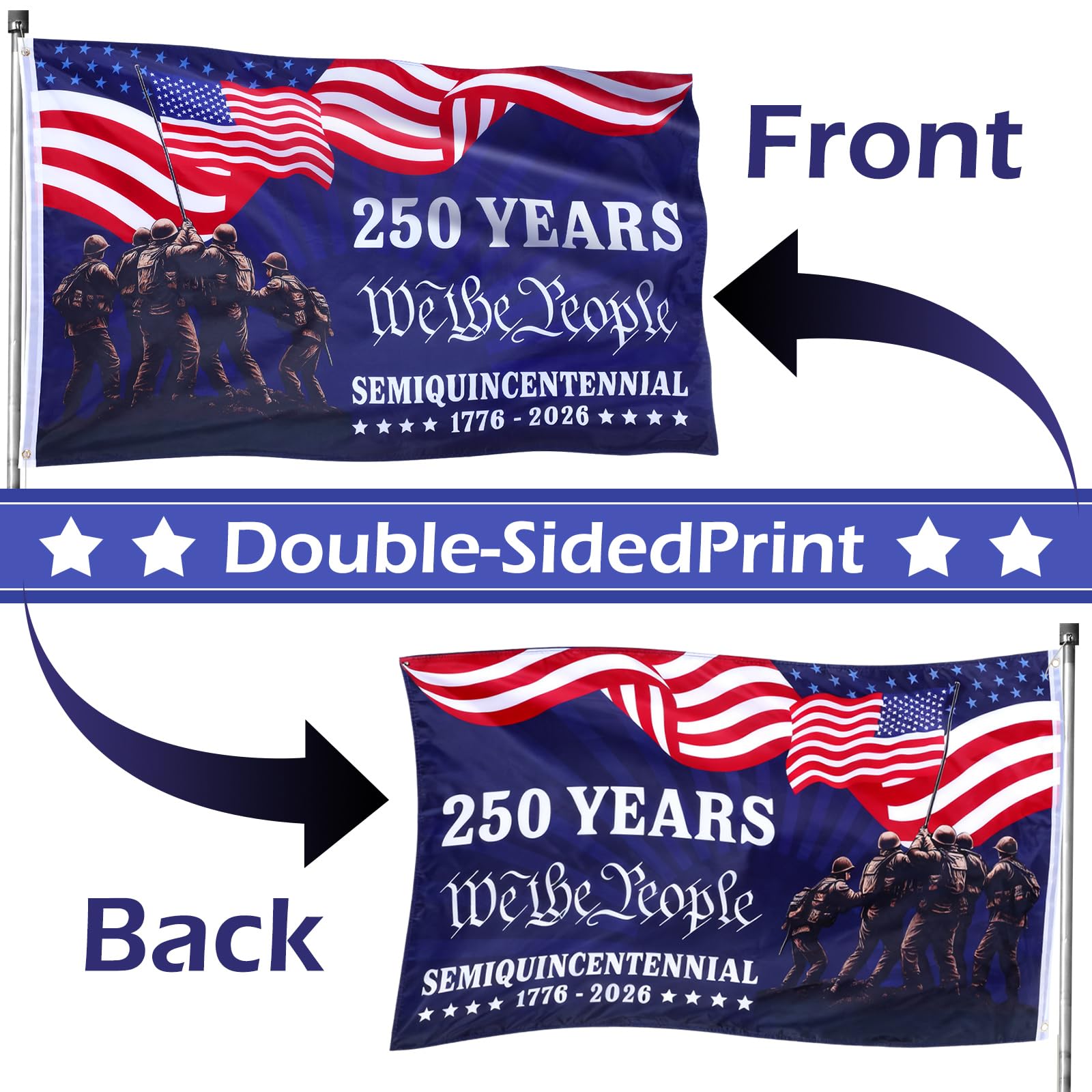 Hillsuren polyester flag withstands weather and UV exposure.