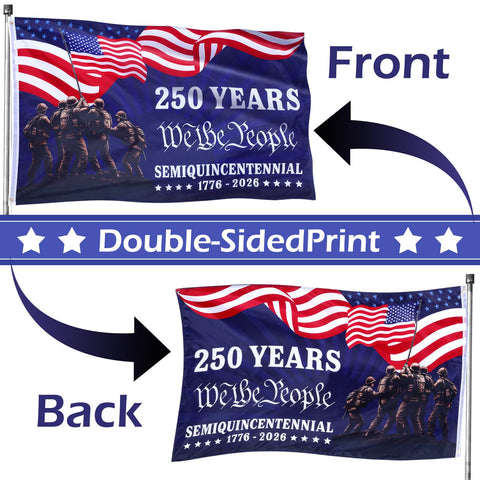 Hillsuren polyester flag withstands weather and UV exposure.