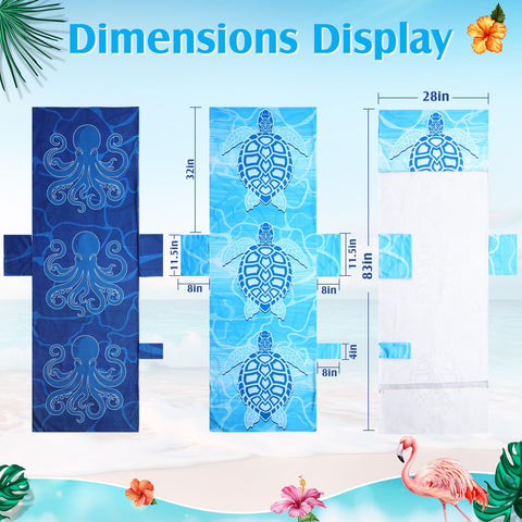 Hillsuren octopus-pattern lounge towel cover, bright hues enliven poolside setup.