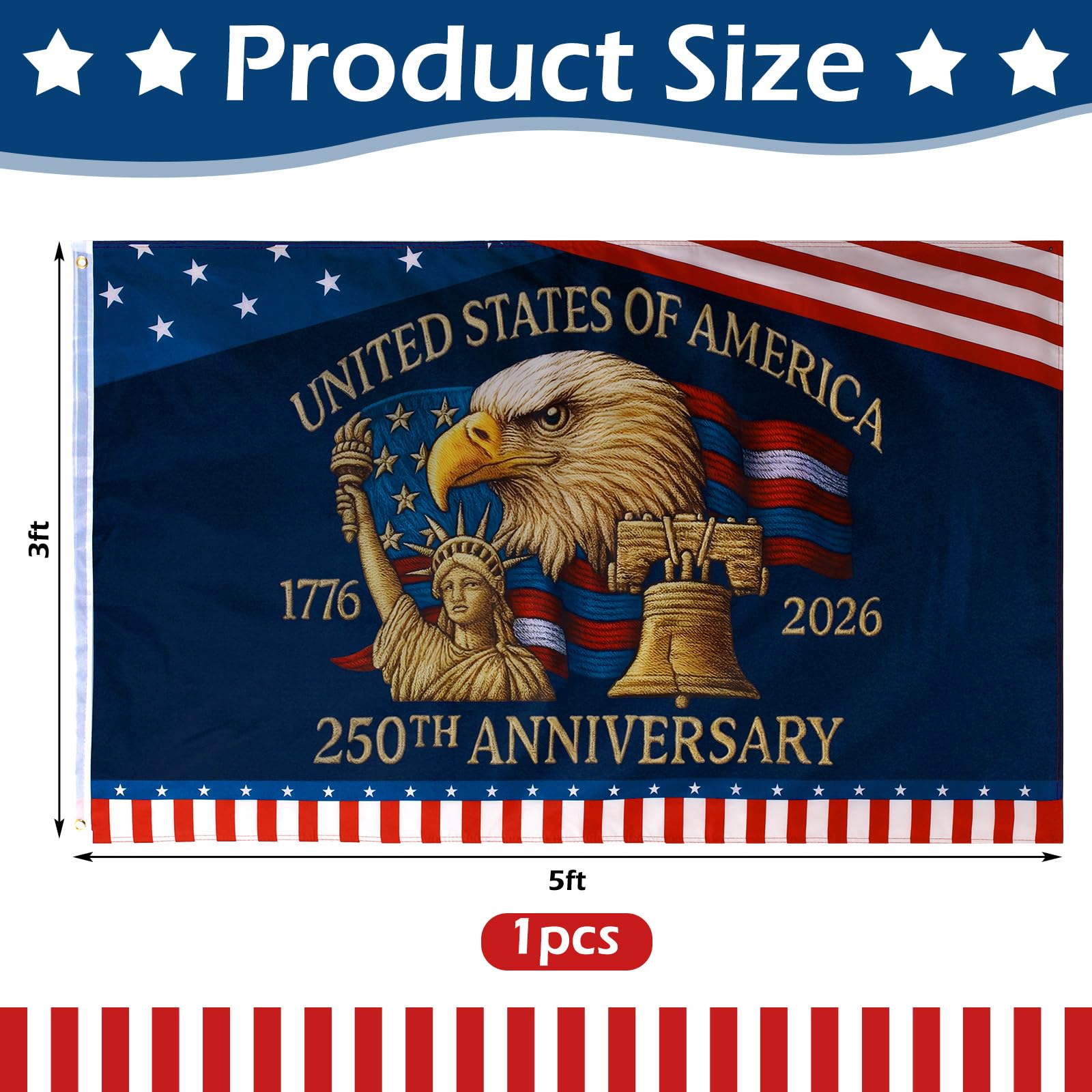 Hillsuren flag with reinforced grommets for secure mounting