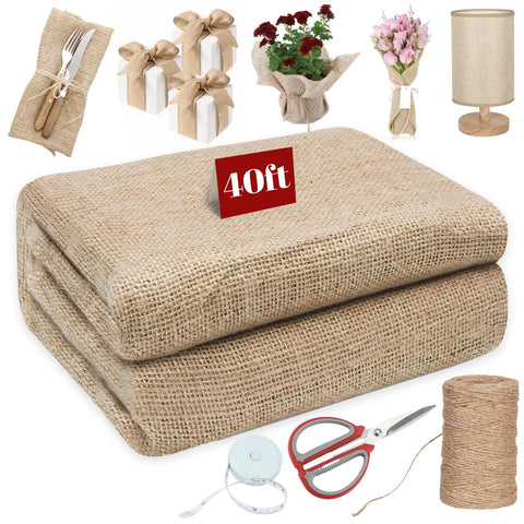 Himake burlap roll 40x40 showing natural jute texture for gardening and crafts