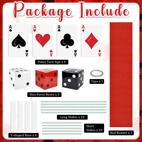 Himake casino yard sign diamonds, premium signage for casino night setups.