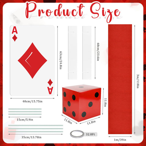 Himake casino yard sign hearts, vibrant focal point for themed parties.