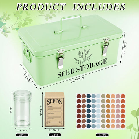 Himake metal seed storage box offers rust-proof durability for long-term seed keeping.