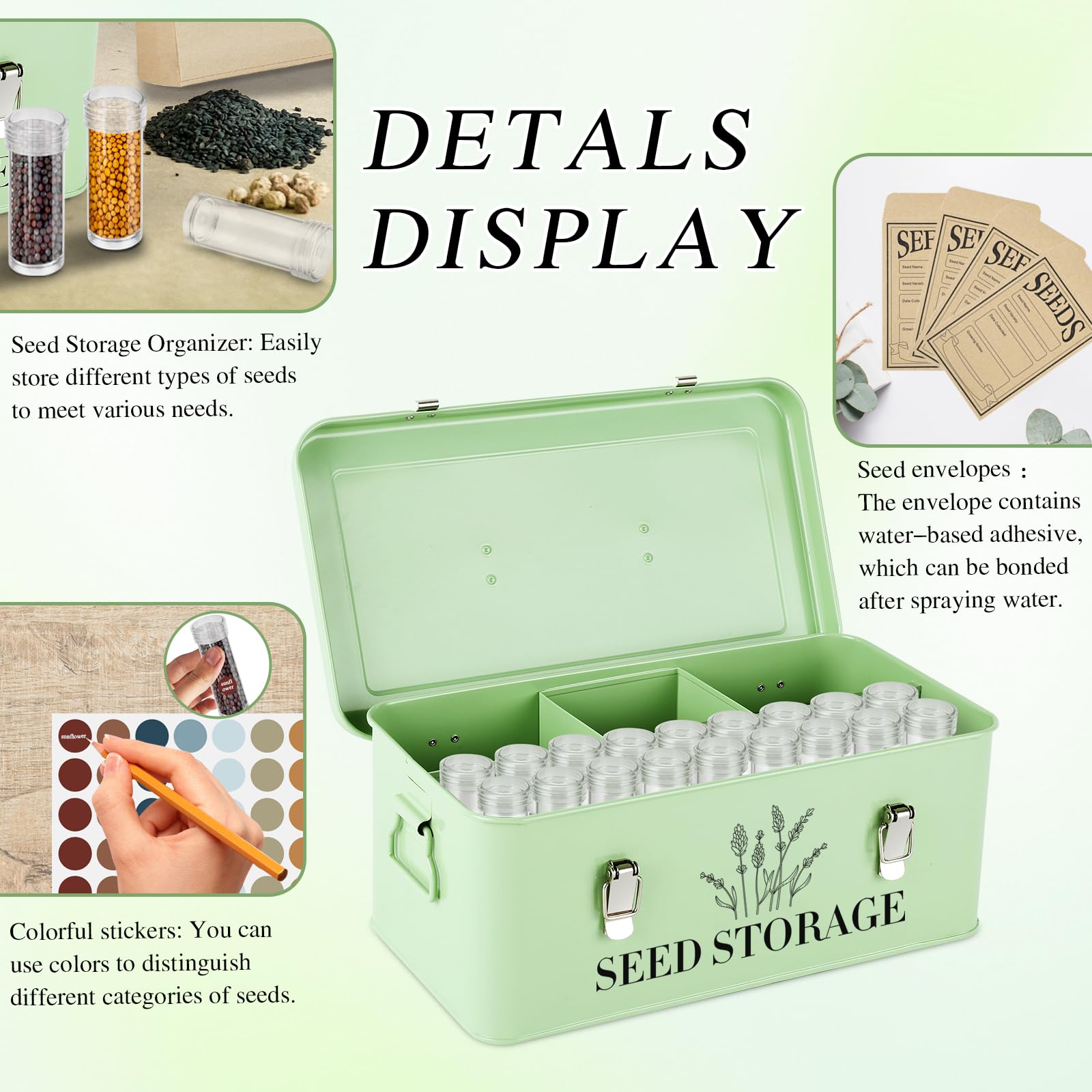 Himake seed bottles shield moisture-sensitive seeds and simplify organization.
