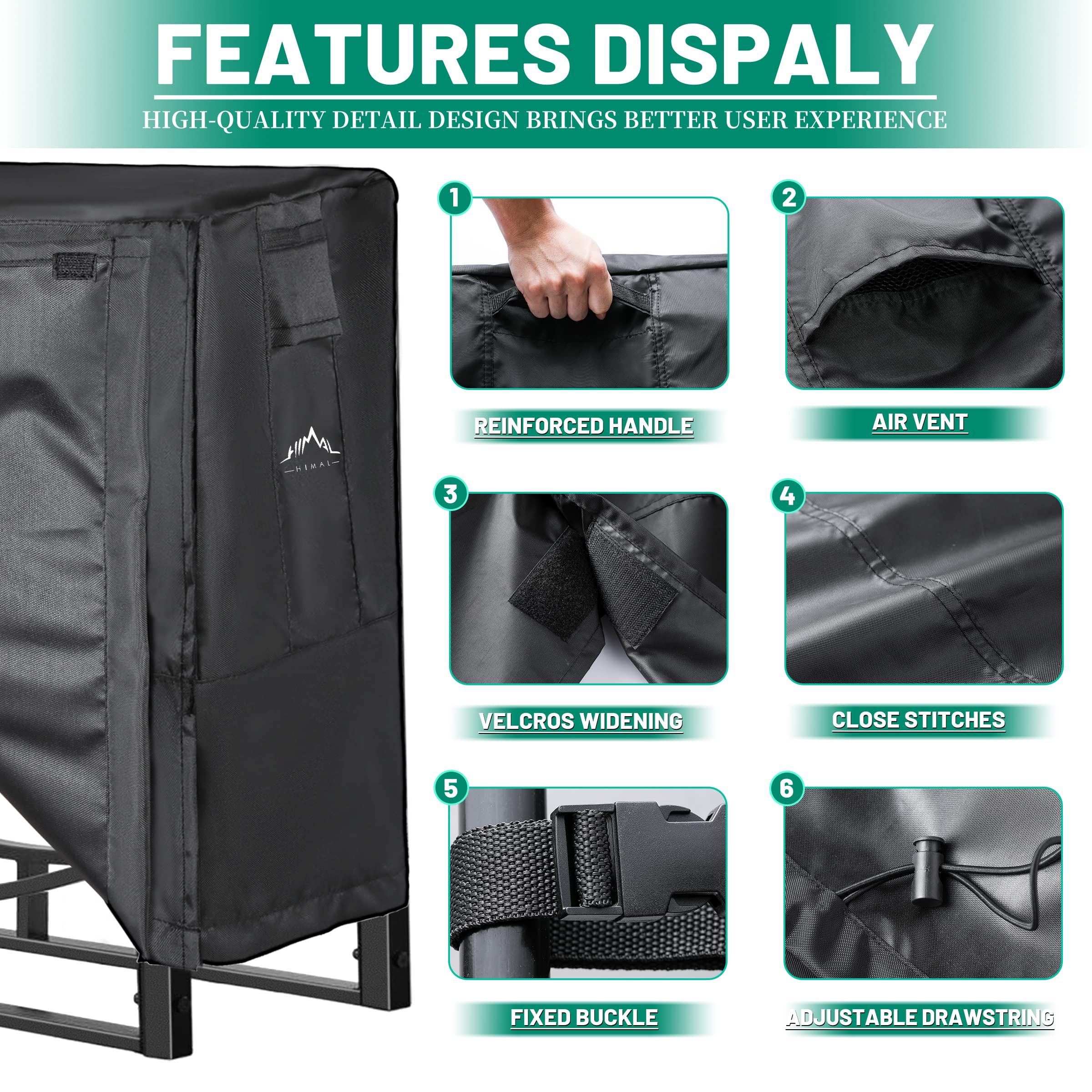 Himal Outdoors eight-foot rack cover offers quick setup for easy installation.