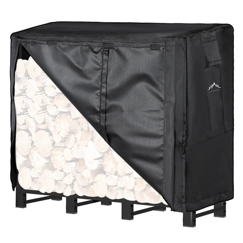 Himal Outdoors Himal 4ft firewood cover front view protects wood from rain and dust.