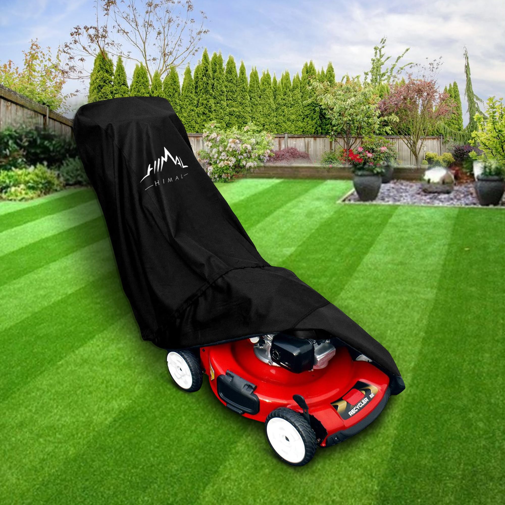 Himal Outdoors black finish blends with any yard while shielding from elements.
