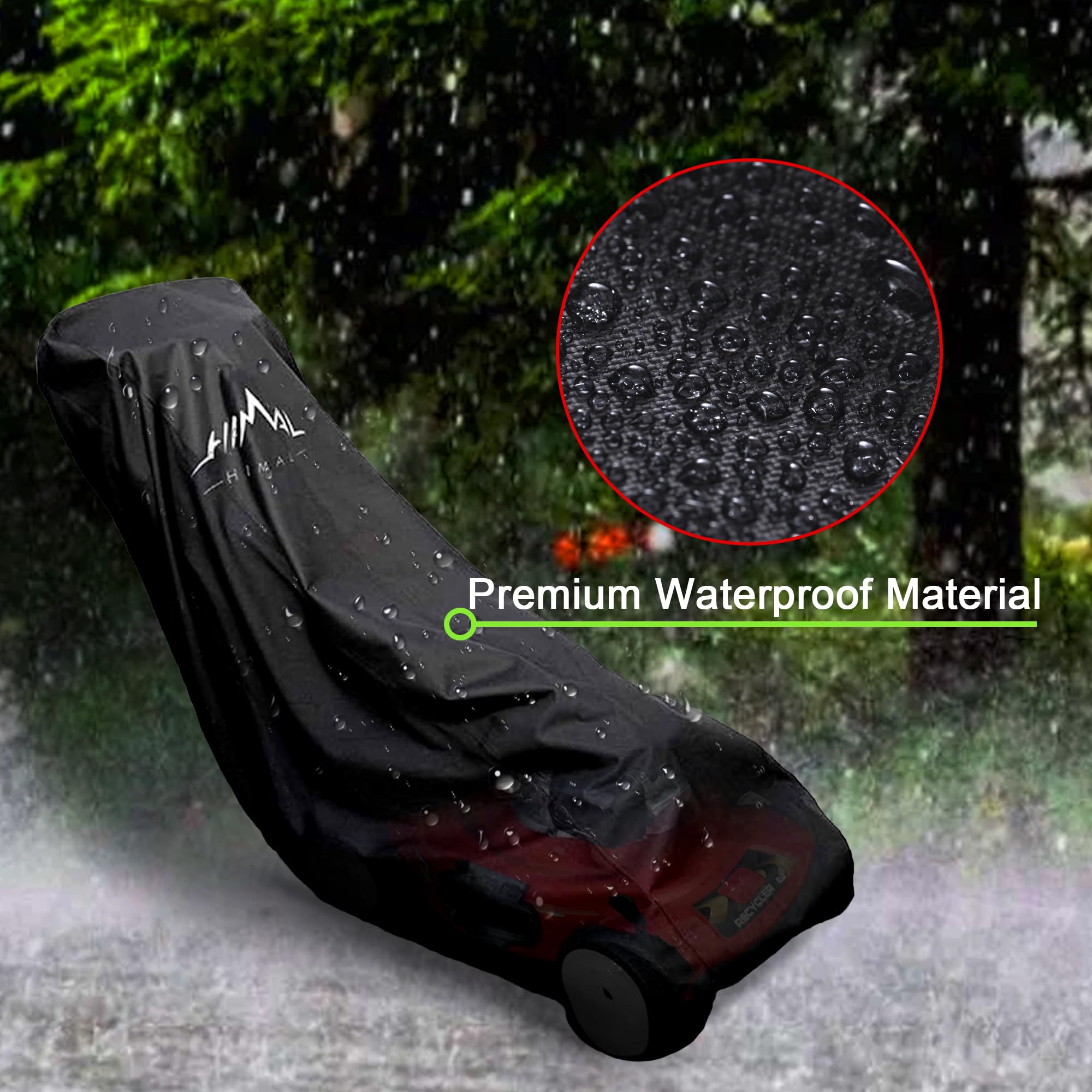 Himal Outdoors drawstring closure keeps the cover secure in windy conditions.