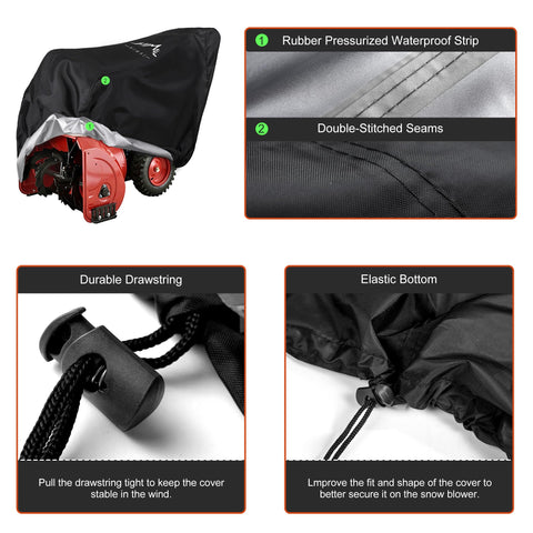 Himal Outdoors snow blower cover includes drawstring storage bag for easy storage