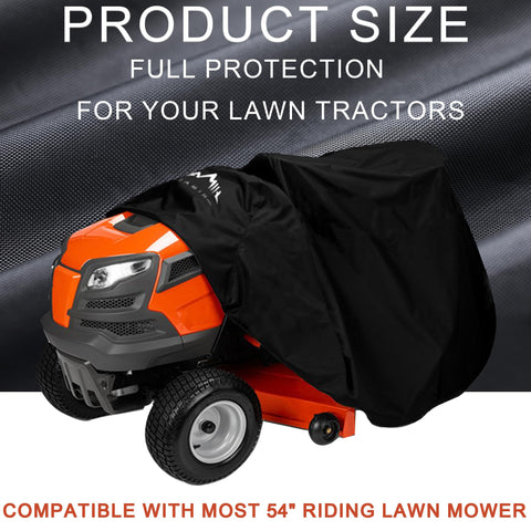Himal Outdoors cover with windproof buckles keeps your mower secure in windy conditions.