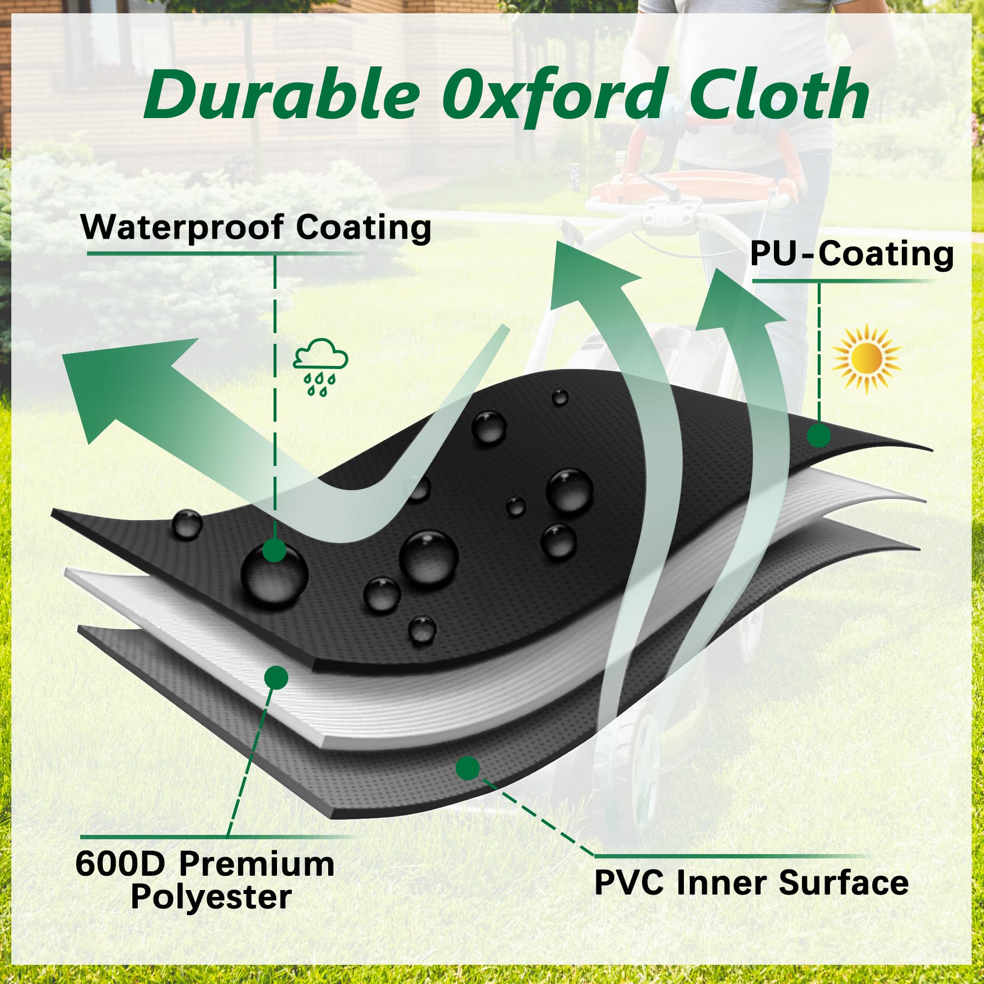 Himal Outdoors cover features double-stitched seams for long-lasting durability.