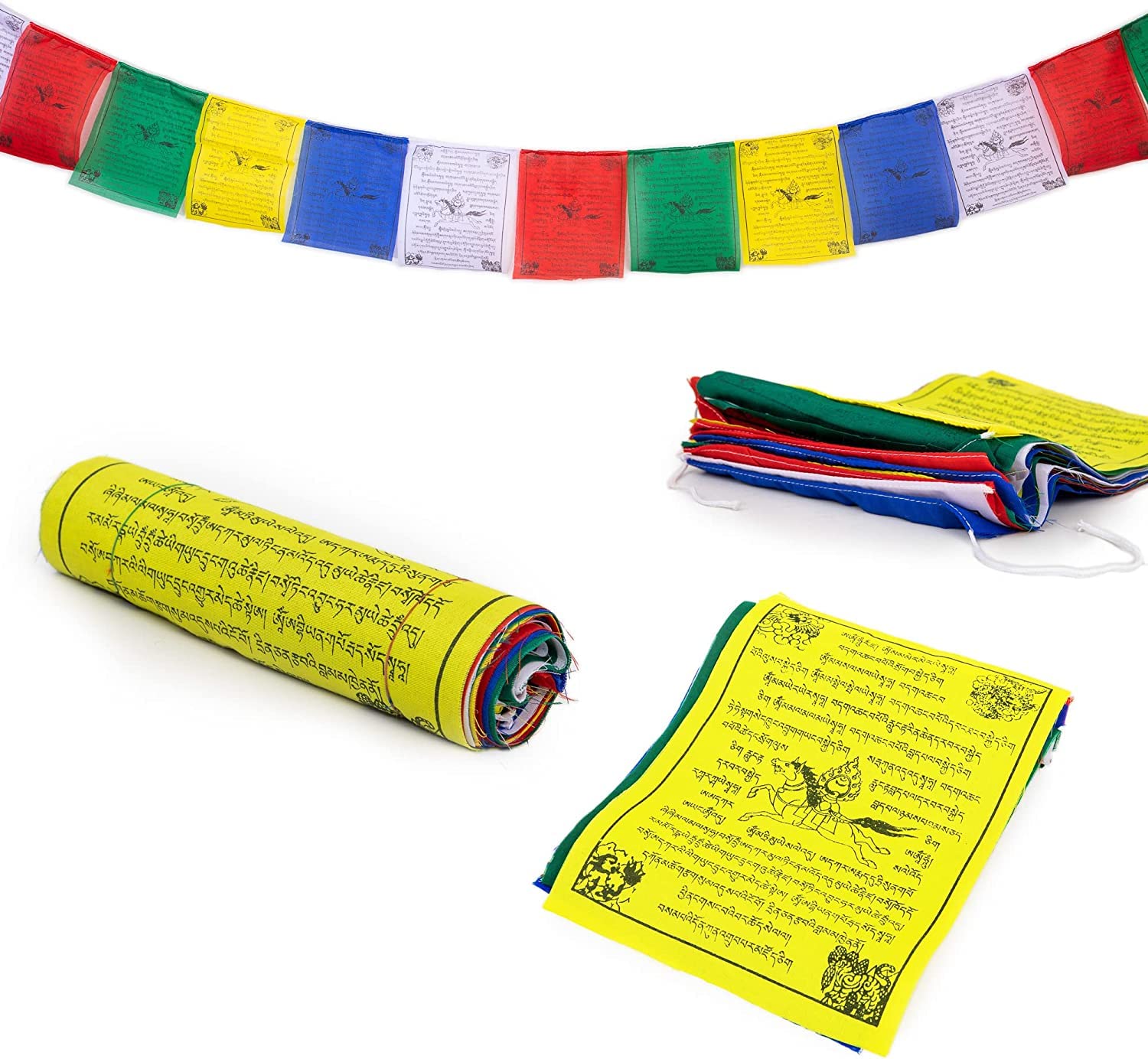 Himalayan Bazaar traditionally handcrafted flags with careful workmanship for authentic decor
