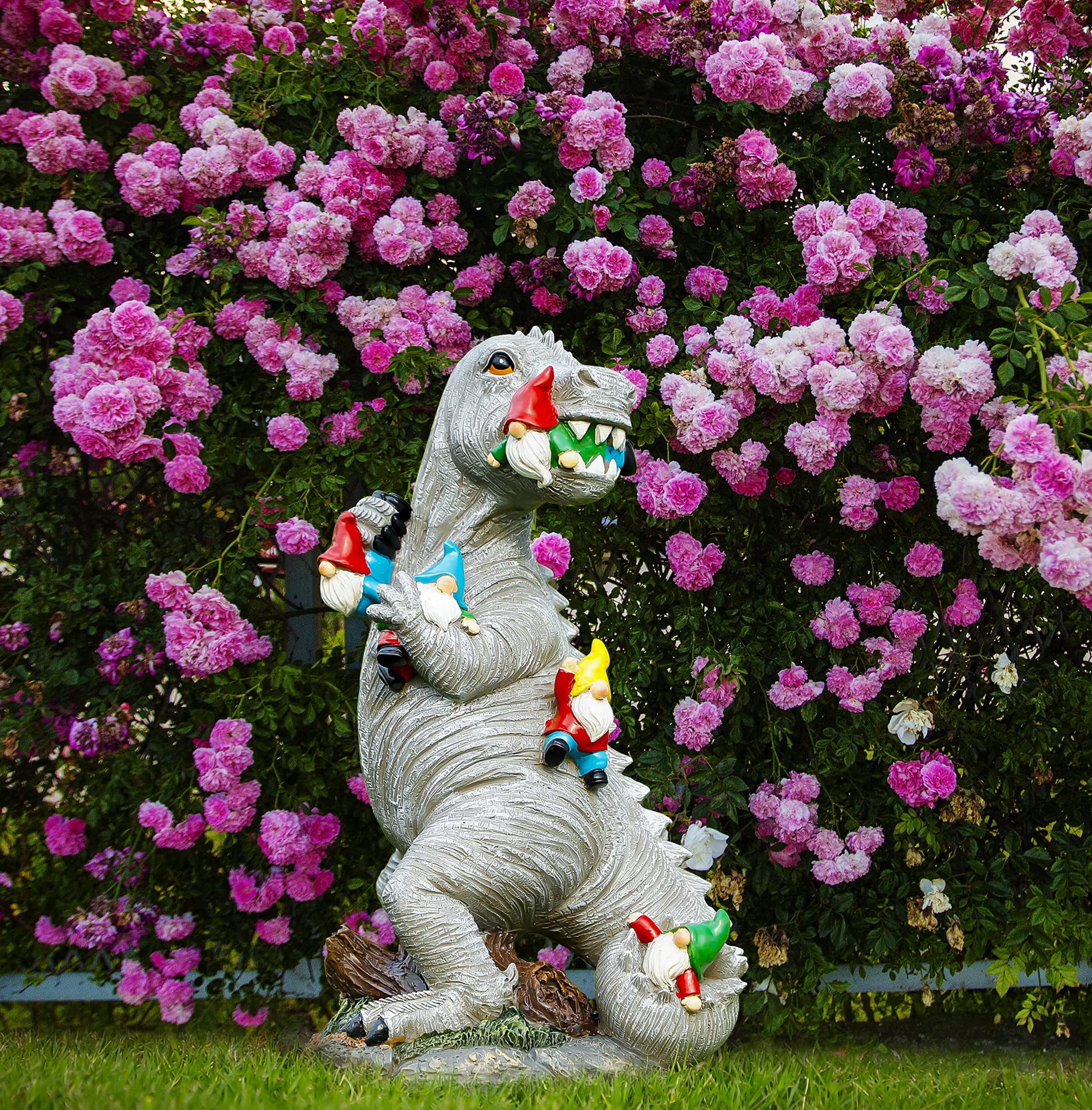 Himaweek detailed gnome-dinosaur figurine with whimsical pose
