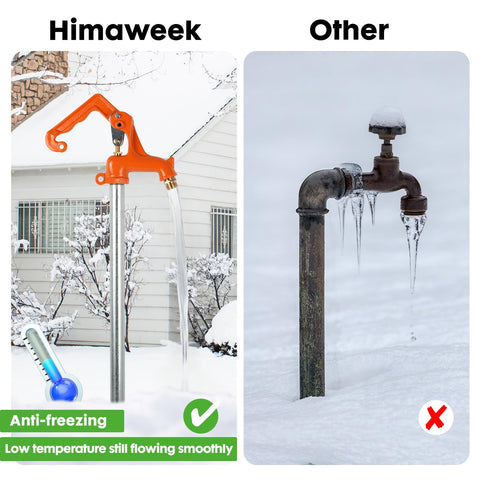 Himaweek lead-free construction with copper adapter for durable outdoor use.