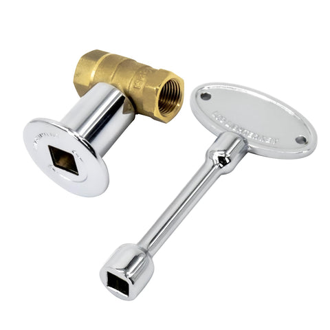 Himaweek valve kit chromed for fire pits with smooth on off control
