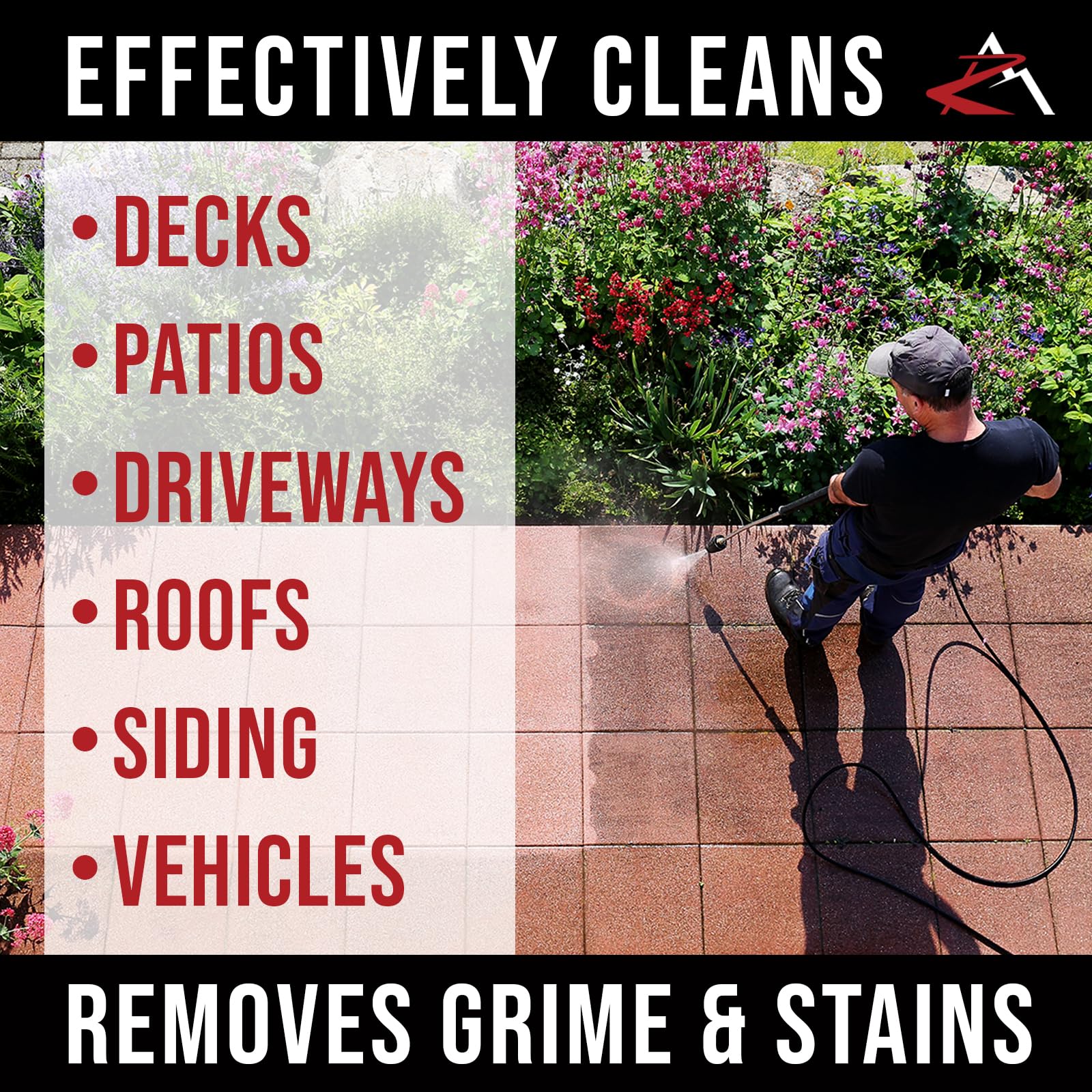 Himore garden hose inlet connection simplifies setup with standard hoses.