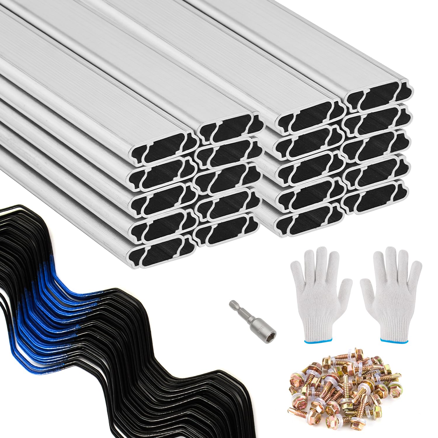 HiMummy greenhouse wiggle wire secures poly film and shade cloth quickly