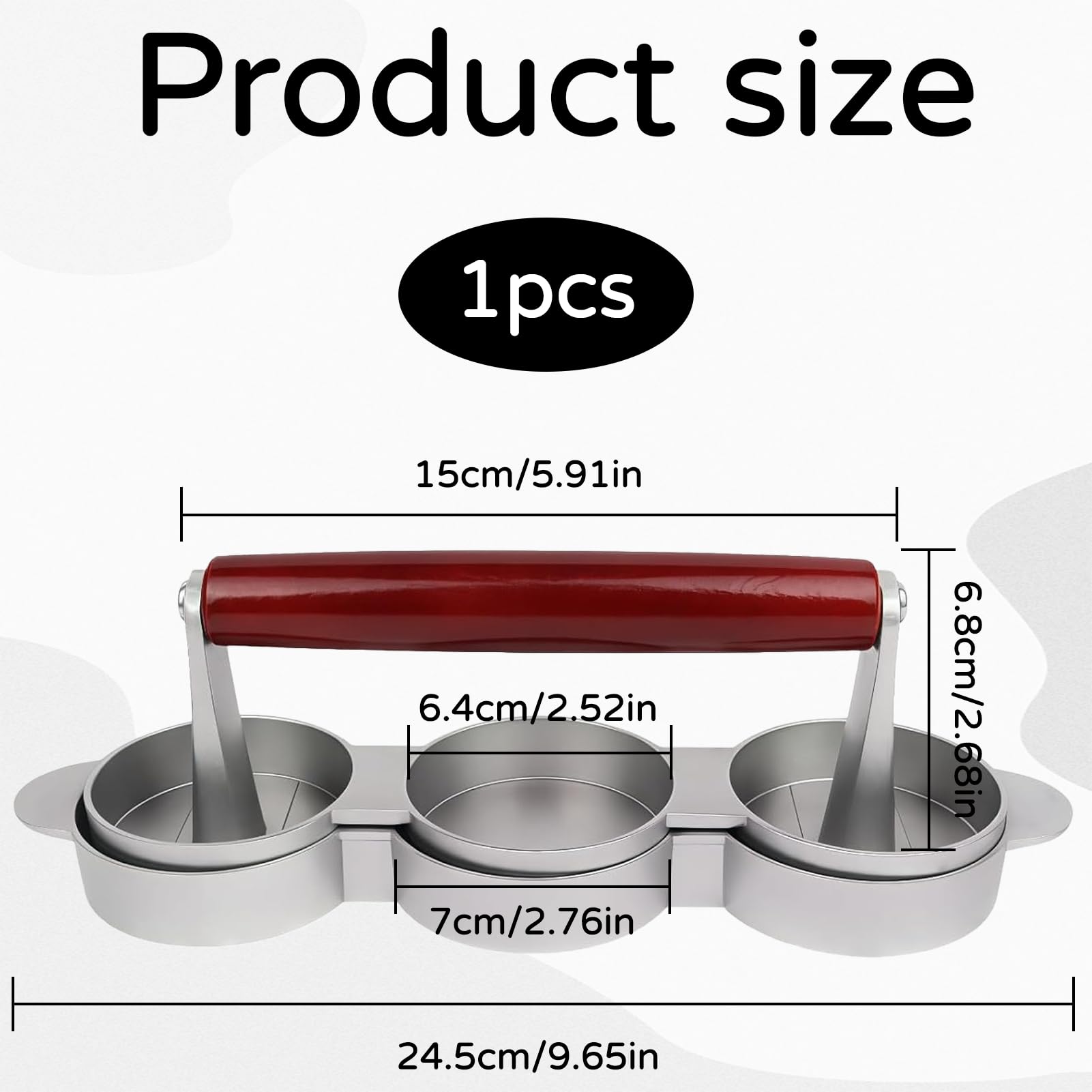 hinbkenla sausage patty press durable alloy body with non stick coating