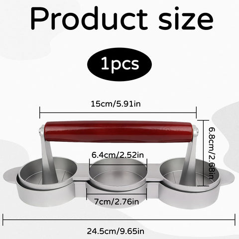 hinbkenla sausage patty press durable alloy body with non stick coating
