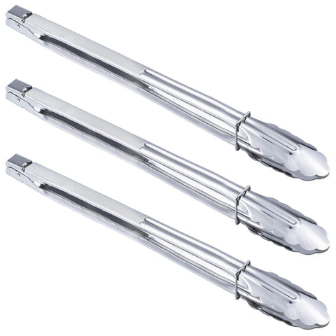 HINMAY 16-inch stainless steel tongs with clam-shell head for grilling