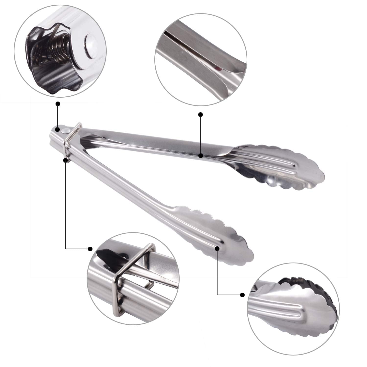 HINMAY tongs with clam-shell grip design for easy release and control.