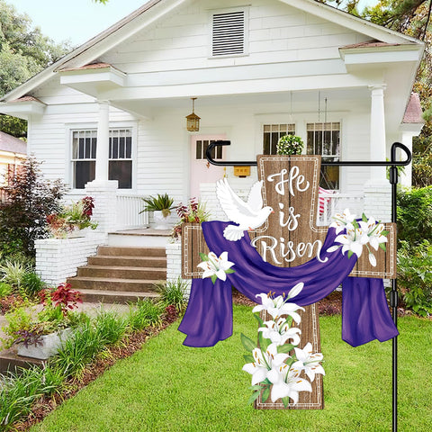 Hinsly flag offers easy installation through a standard flagpole hole.