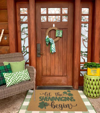 HinyBoeh coir doormat with non-slip backing for safe entry