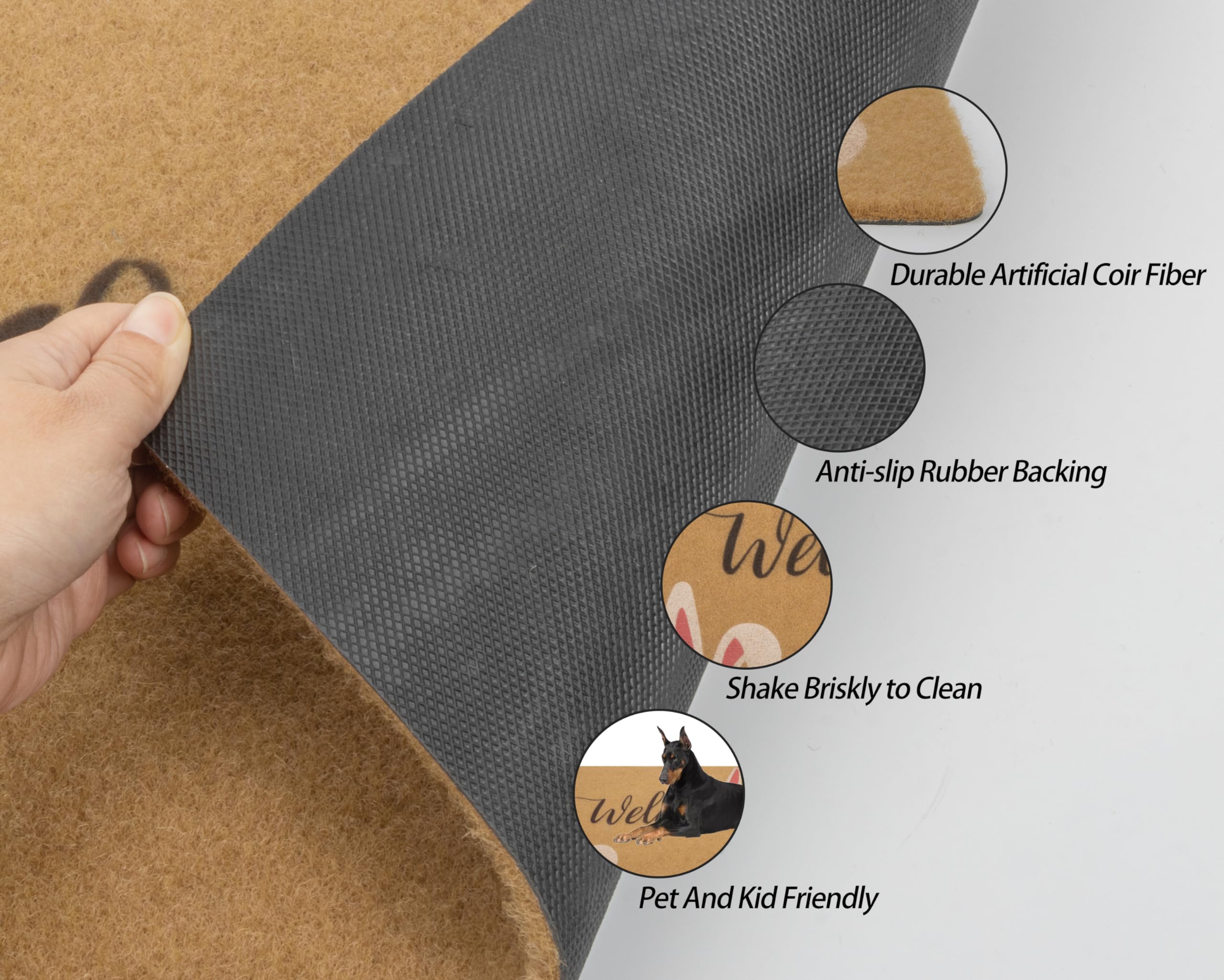Outdoor indoor use of HinyBoeh doormat for porches and entryways