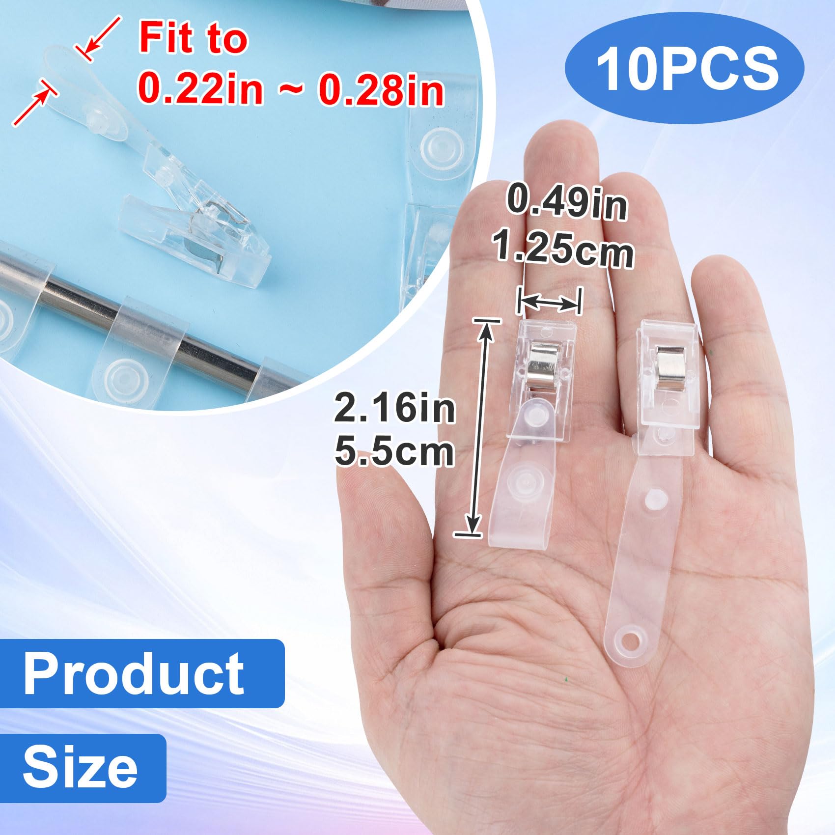 HINZIC garden flag stopper in clear plastic for outdoor use
