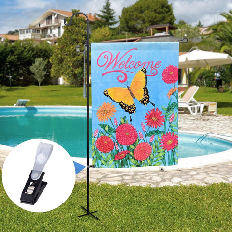 HinZIC garden flag stoppers prevent wind movement for steadier displays.