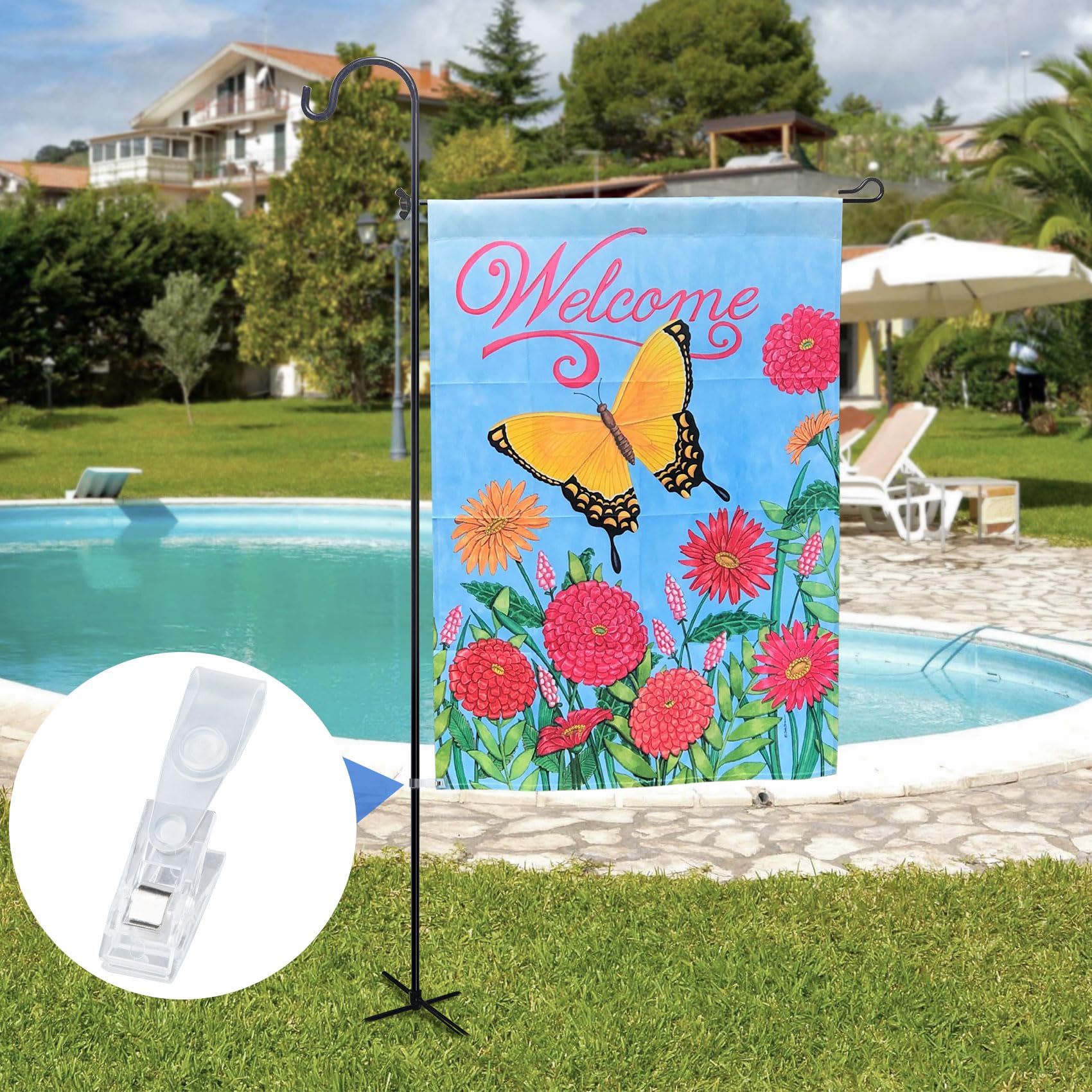 HINZIC outdoor garden clip fits a range of stands