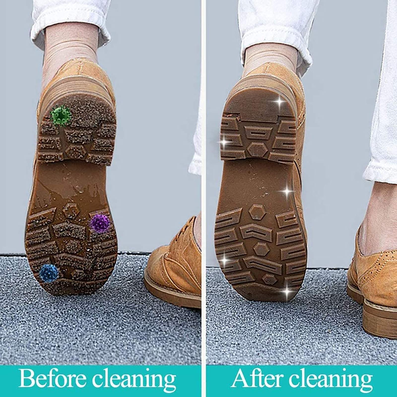 Hiocpl shoe sanitizer mat non-slip design protects floors during high traffic.