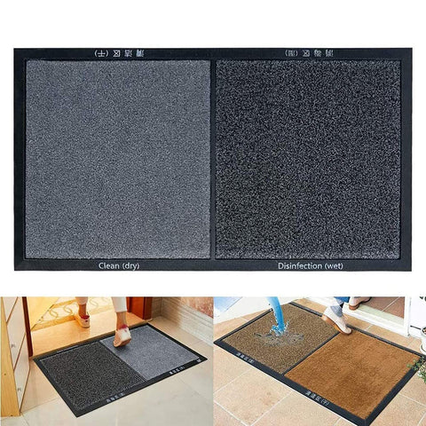 Hiocpl shoe sanitizer mat features a modern look for any entryway.