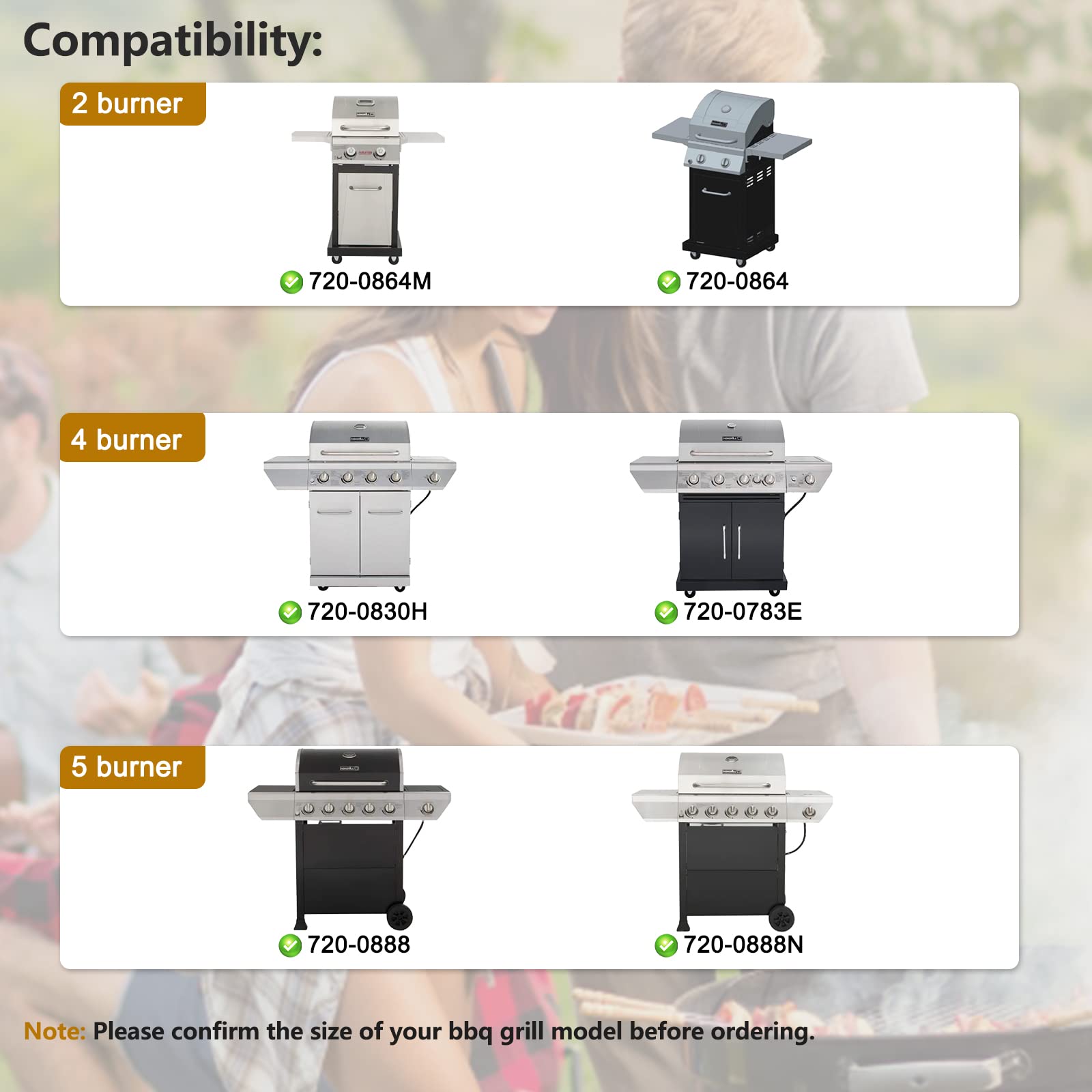 Hiorucet Nexgrill heat tents ensure heat containment and even cooking.