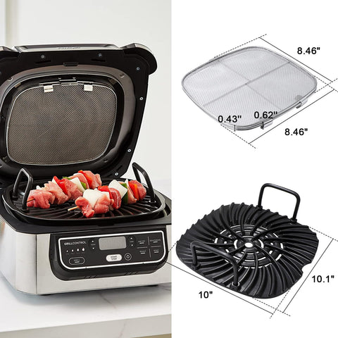 Hiorucet Ninja Foodi grill grate for AG301 ensures safe, healthy sears.