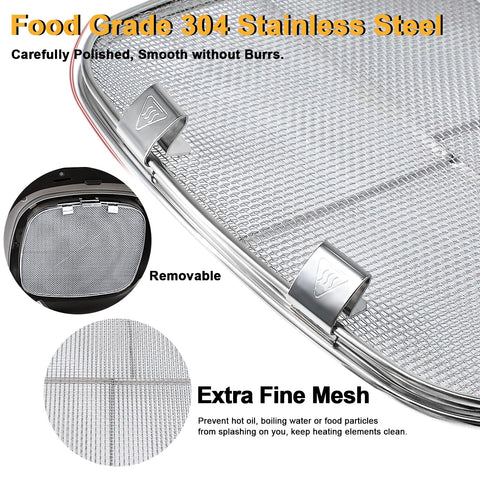 Hiorucet nonstick ceramic-coated grate supports easy release and quick cleanup.