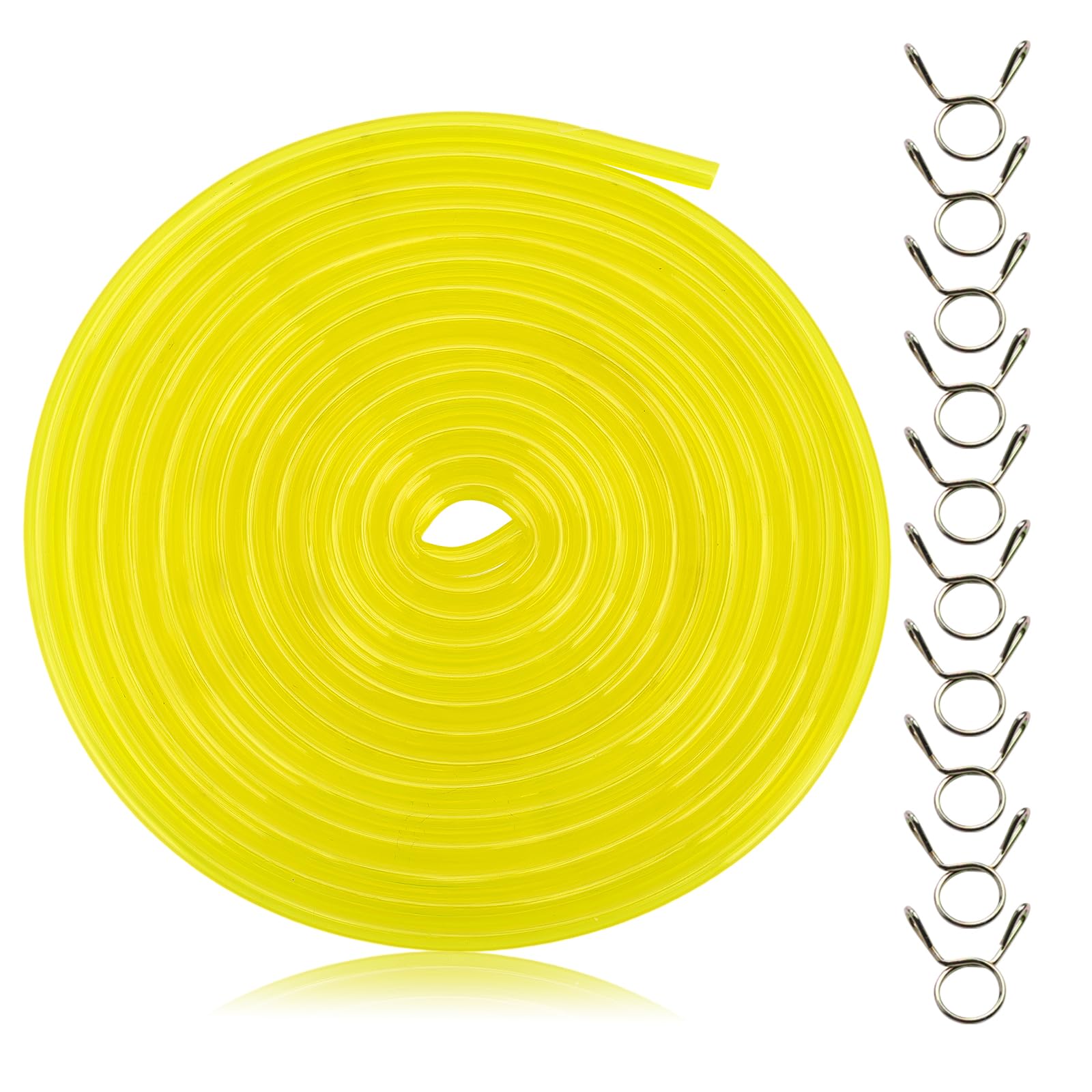 Hipa 10ft fuel line hose closeup with 1/4in inner diameter for reliable engine fuel flow.