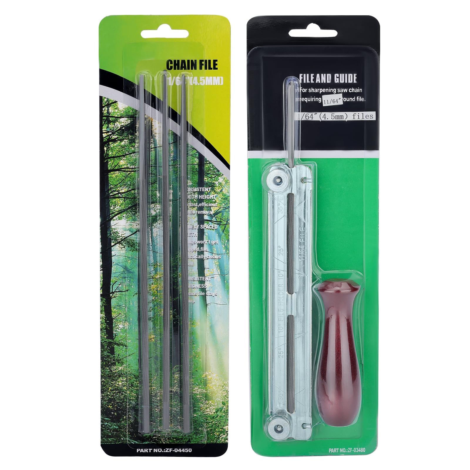 Hipa 11/64 round file tip close-up shows smooth cutting surface for clean sharpening.