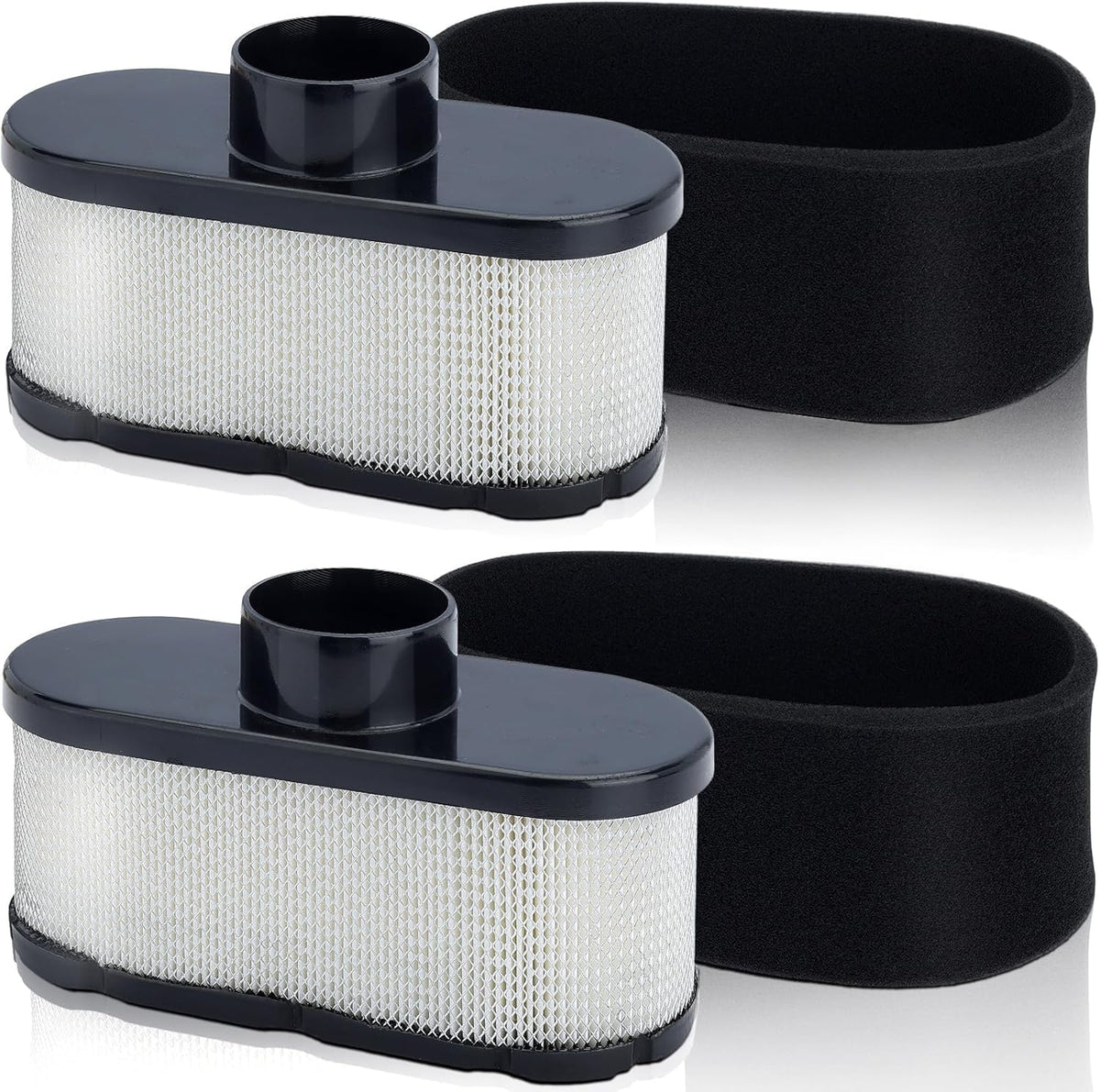 Hipa 11013-0752 FR691V air filter front view for Kawasaki engines; improves airflow.