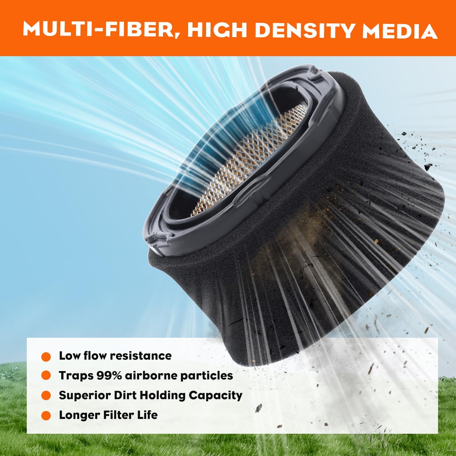 Hipa 12-083-05-S air filter packaging in hand highlights two-pack value