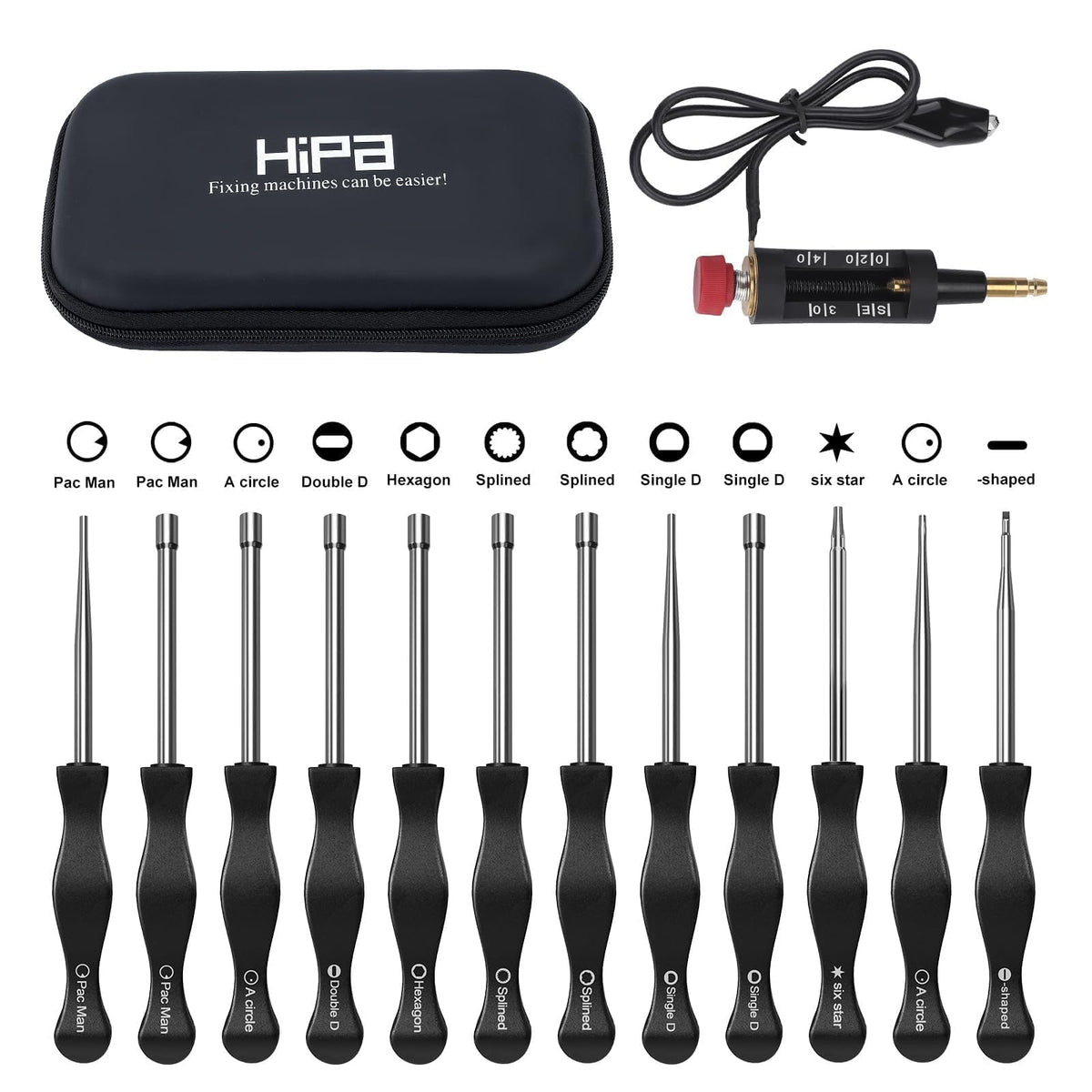 Hipa 12-pack carburetor adjustment tools for 2-stroke engines, ready for DIY tuning.