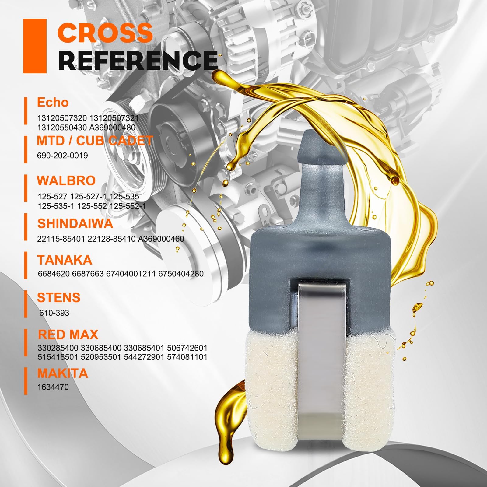 Hipa 13120507320 fuel filter compatibility image for Echo trimmers