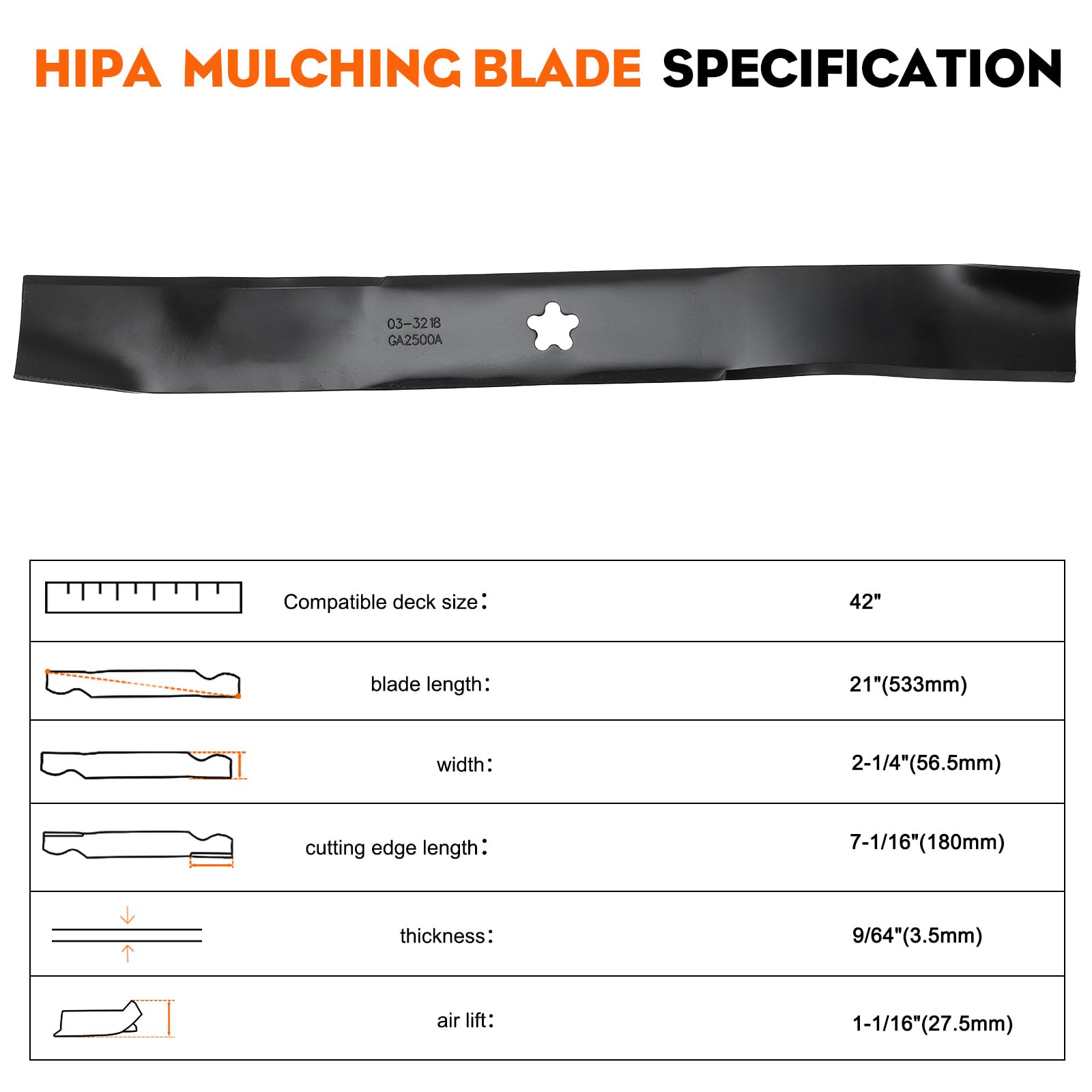 Hipa 134149 high-lift design enhancing bagging capacity