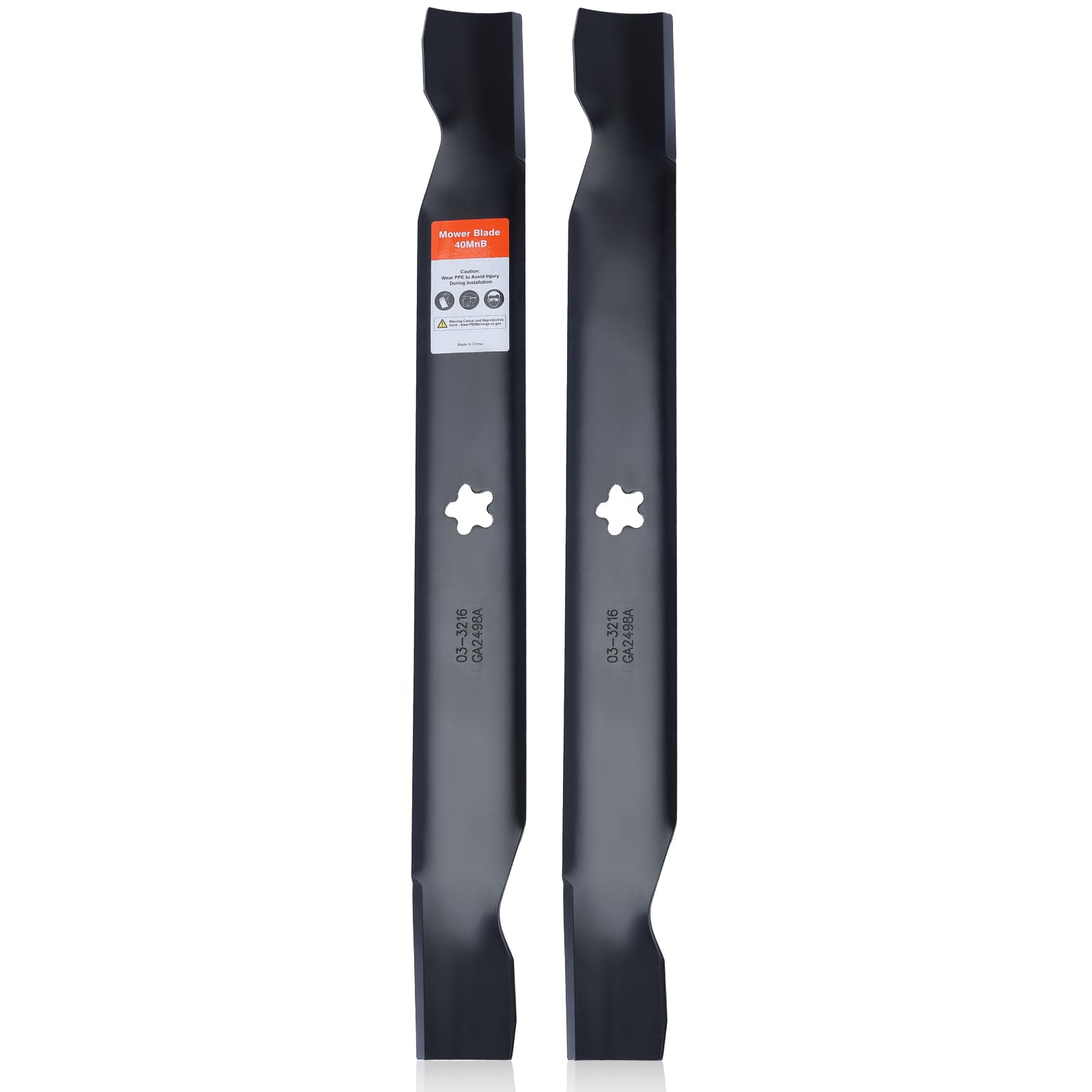 Hipa 138971 high-lift blade pack for smooth lawn cutting.