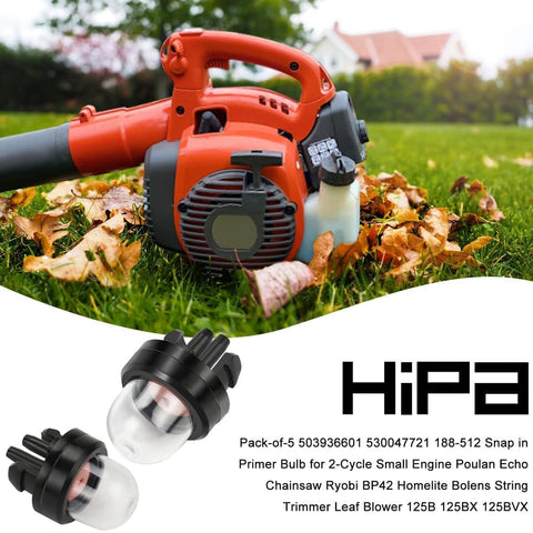 Hipa primer bulb mounted on a Poulan chainsaw.
