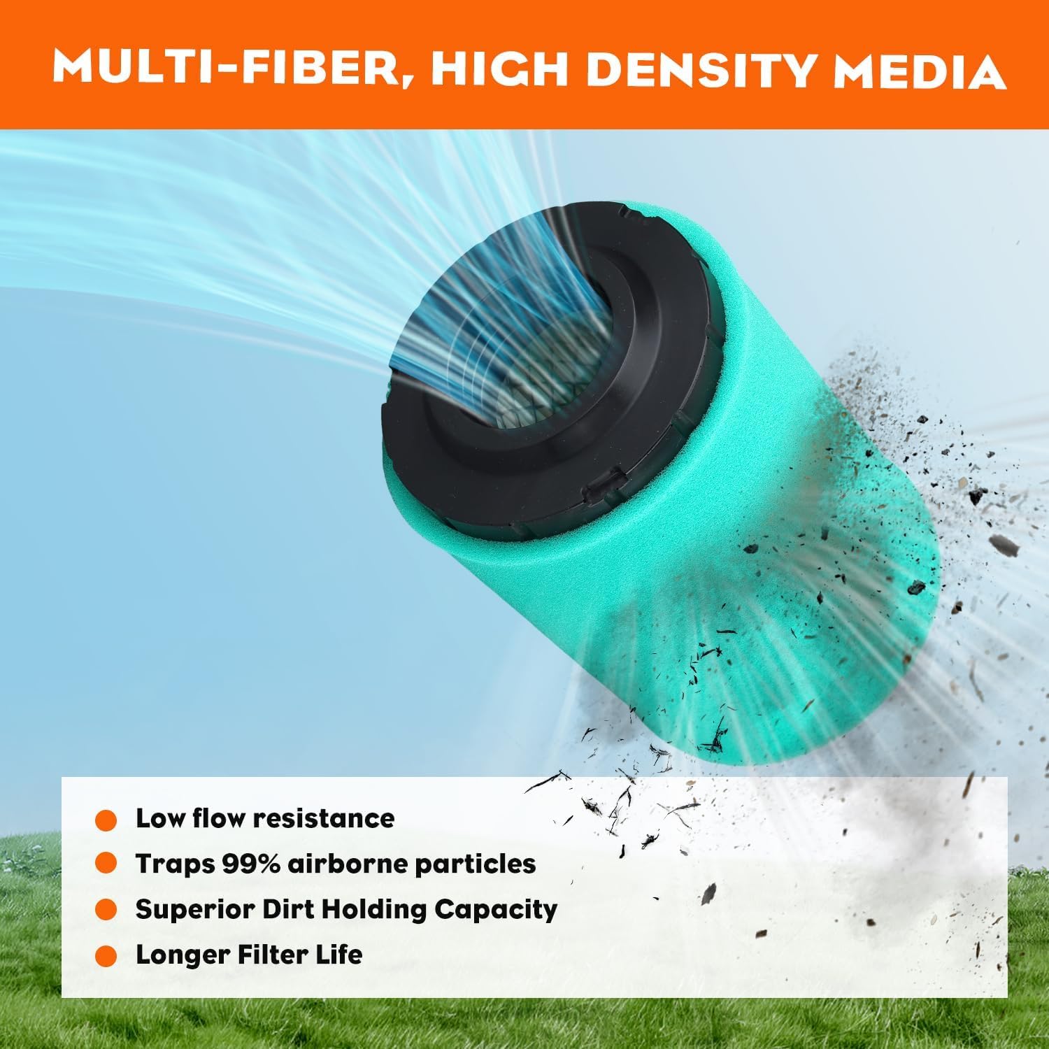 Two-pack filters ready for quick mower maintenance
