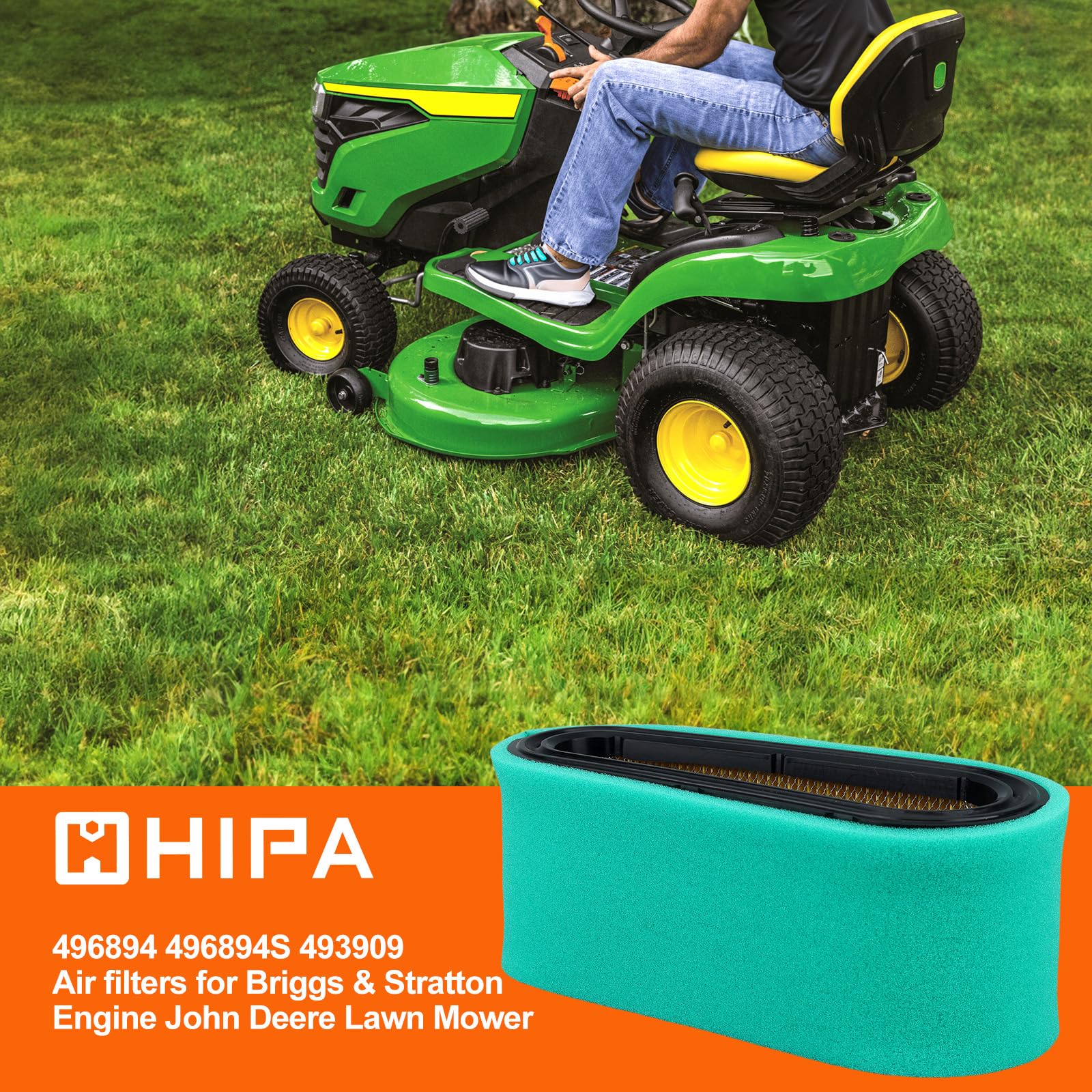 HIPA 2 pack air filter side view highlighting dense filtration media